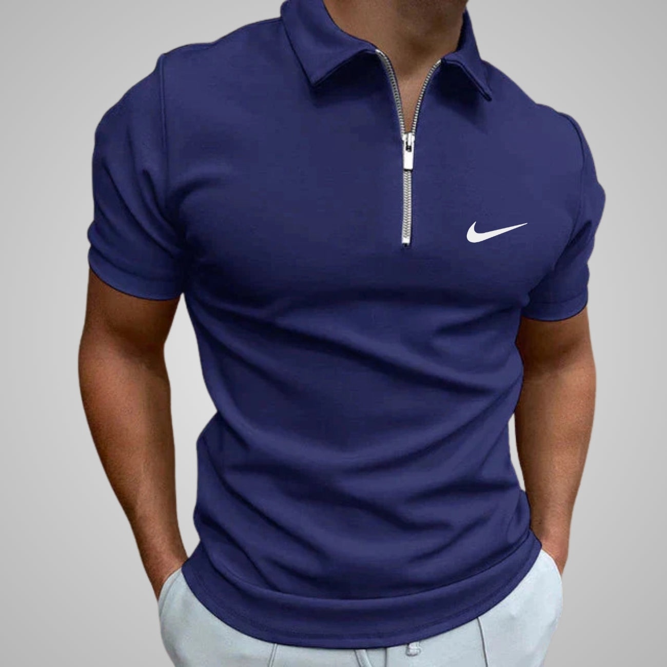 Casual Zip-Neck Polo - CLEARANCE PRICE