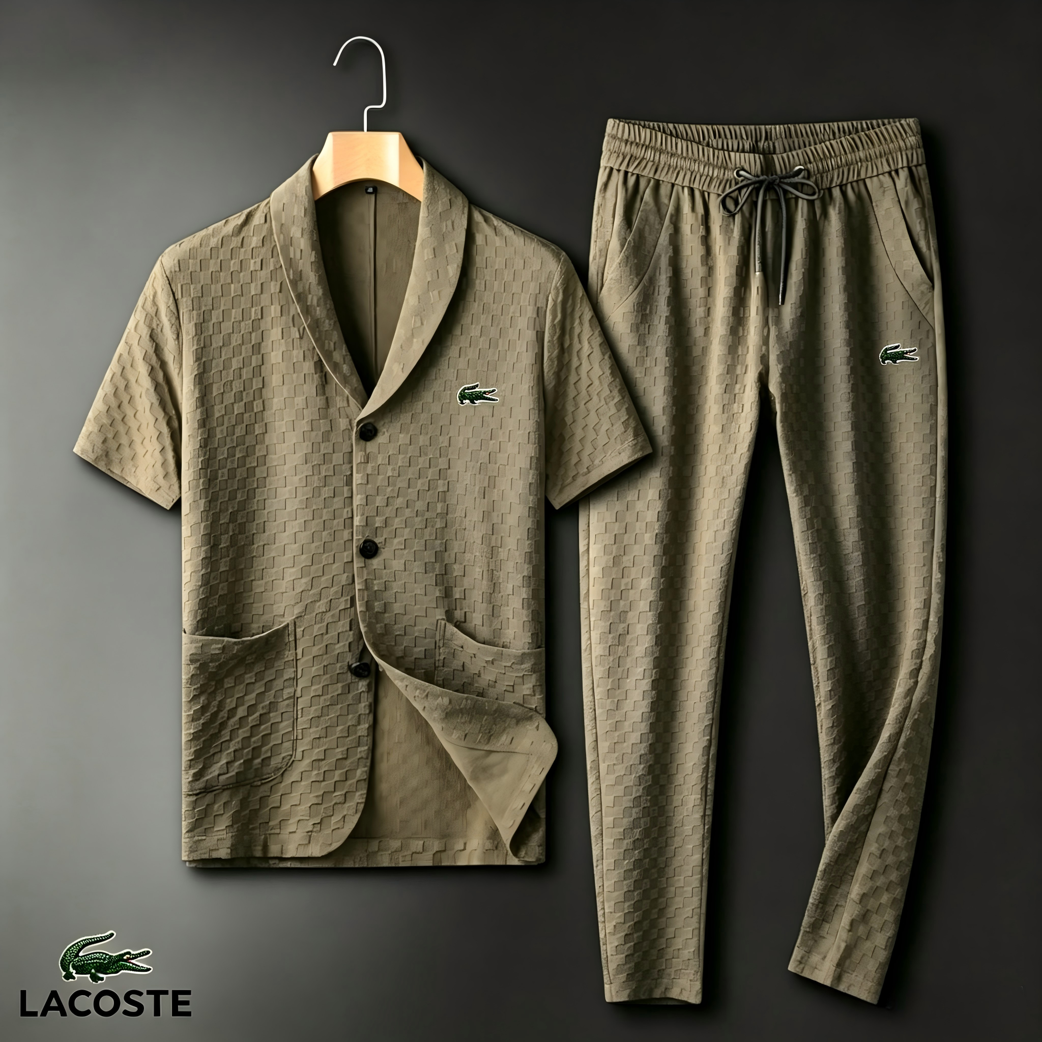 Men's Waffle-Texture Casual Two-Piece Set | LACOSTE