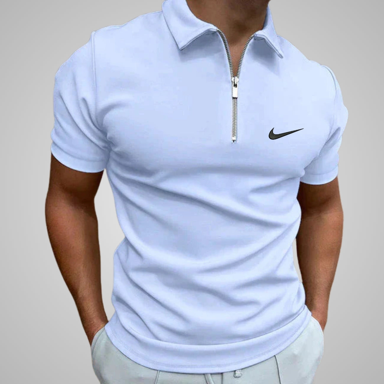 Casual Zip-Neck Polo - CLEARANCE PRICE