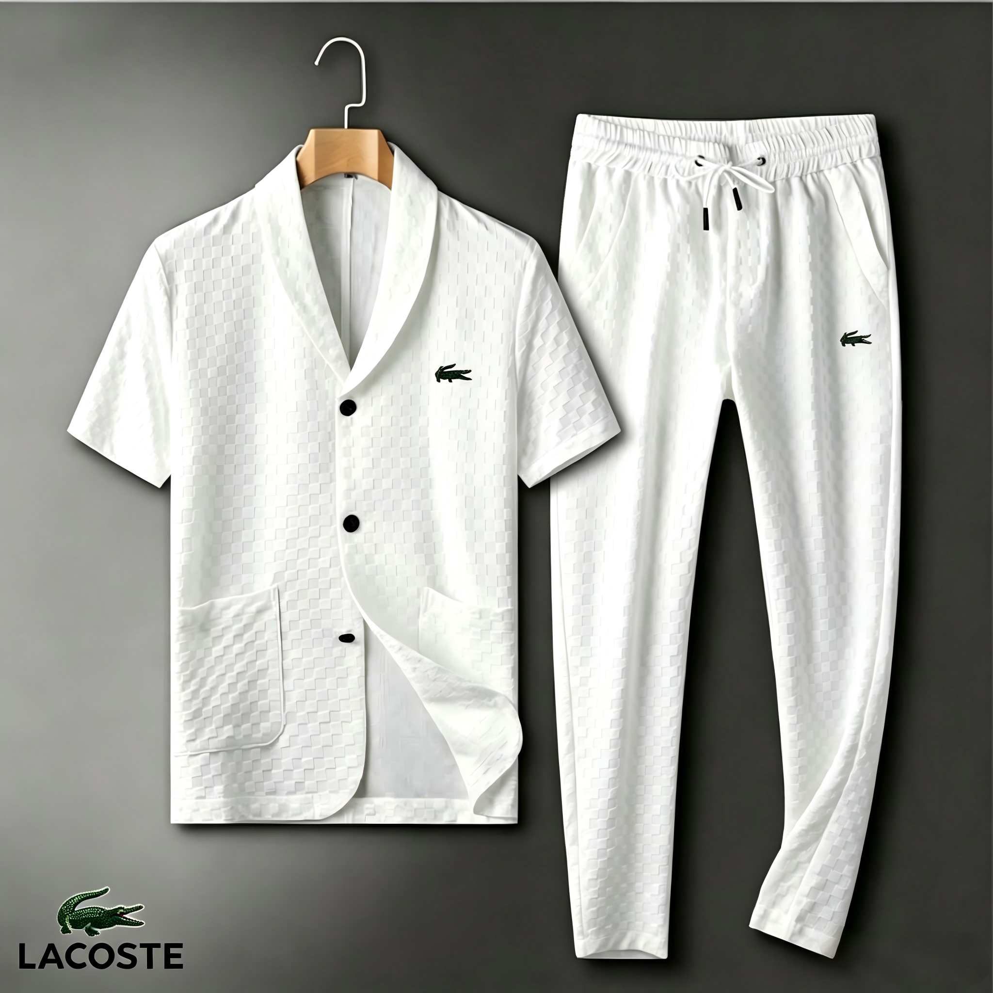 Men's Waffle-Texture Casual Two-Piece Set | LACOSTE
