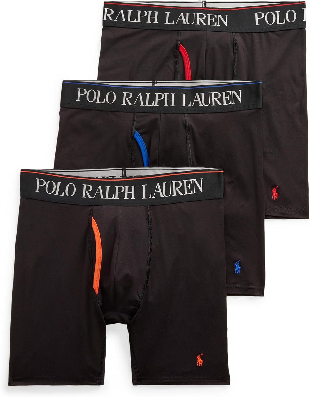 POLO RALPH LAUREN Men's Underwear Boxer Briefs Pack, 3-Pack, 4D Flex Cooling Microfiber Underwear, Wicking Boxer Briefs