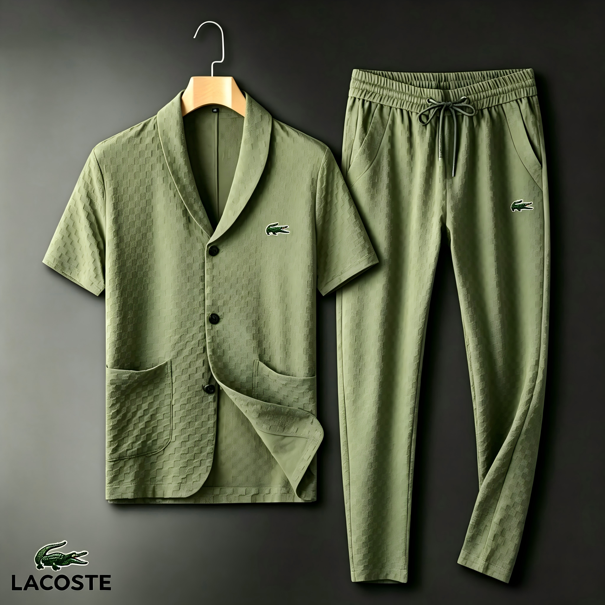 Men's Waffle-Texture Casual Two-Piece Set | LACOSTE