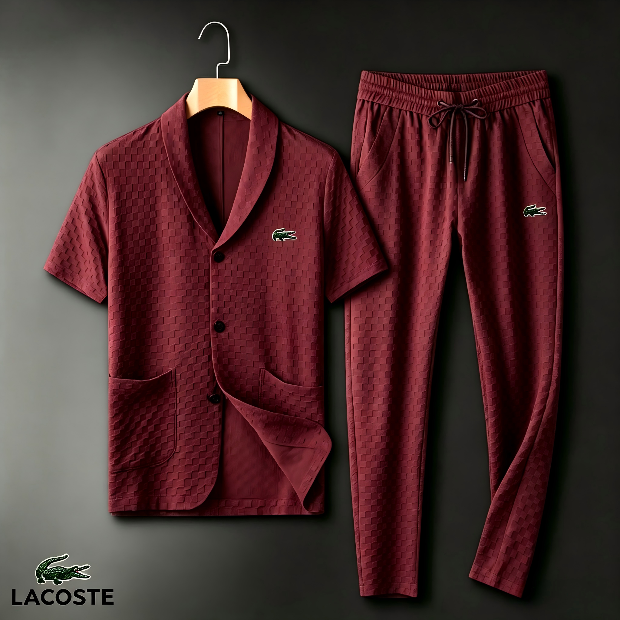 Men's Waffle-Texture Casual Two-Piece Set | LACOSTE