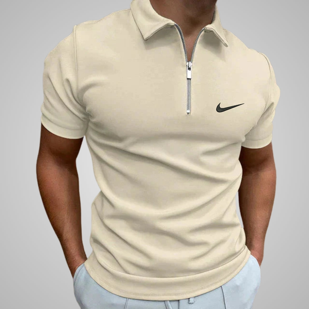 Casual Zip-Neck Polo - CLEARANCE PRICE